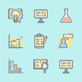 Research Element icons pack