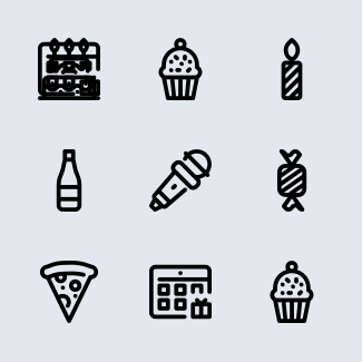 Birthday icons pack