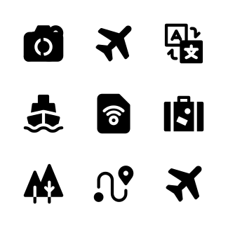 Travel Solid - World is beautiful icons pack