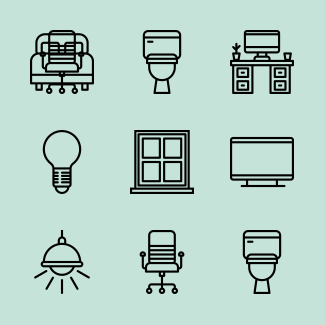 Household icons pack