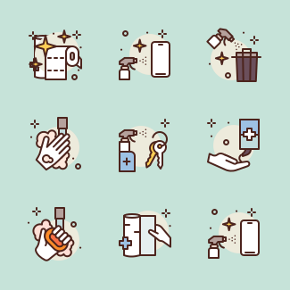 Hygiene icons pack