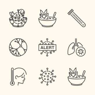 Coronavirus icons pack