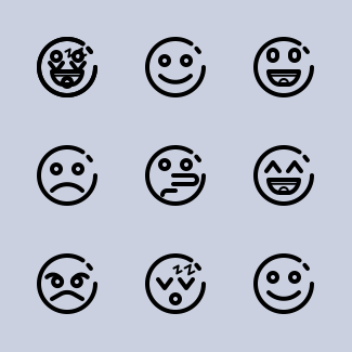 Emoji (line) icons pack