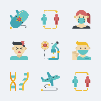 Coronavirus Flat icons pack