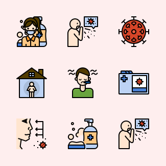 Coronavirus icons pack