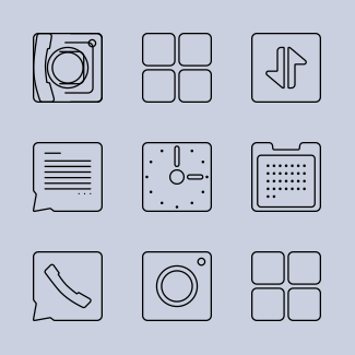 Square UI icons pack