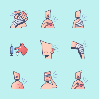 Diseases and Injury icons pack