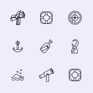 Sea icons pack