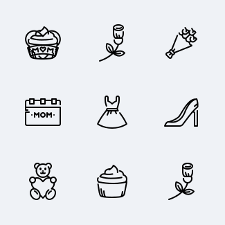 Mother day icons pack