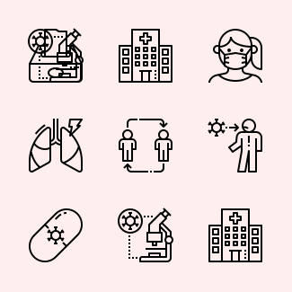 Coronavirus icons pack