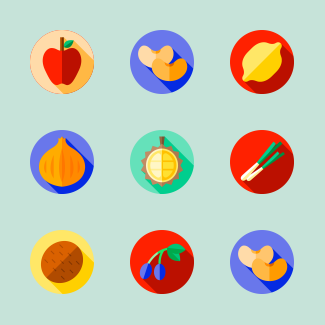 Fruits & Vegetables icons pack
