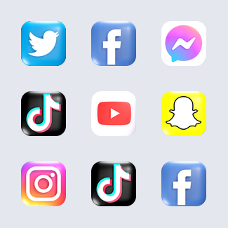 3D Social Media Pack icons pack