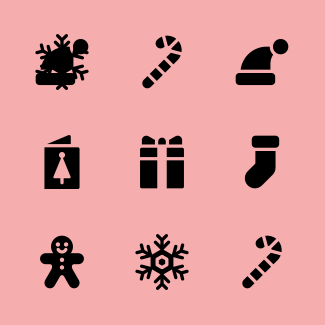 Christmas Solid - Santa Claus is coming icons pack