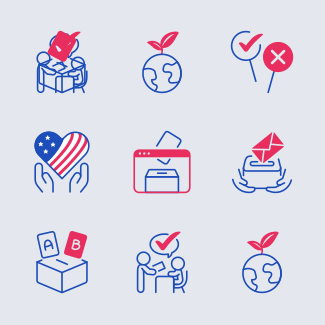 US Election 2020 icons pack