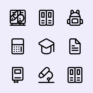 Education icons pack