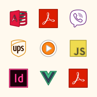 Logos and Brands - Line Filled icons pack