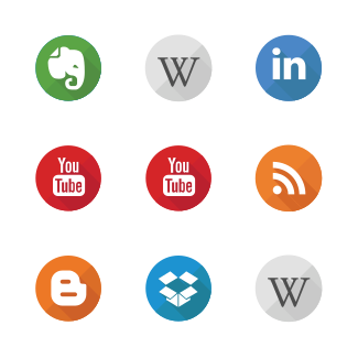 Intercircles - Social Media Interaction Circles icons pack
