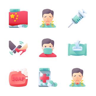 Coronavirus icons pack