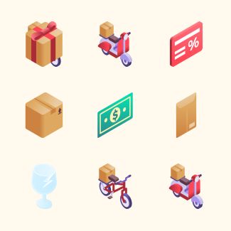 Delivery icons pack
