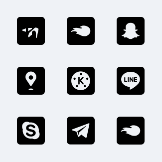 Social Media (Solid) icons pack