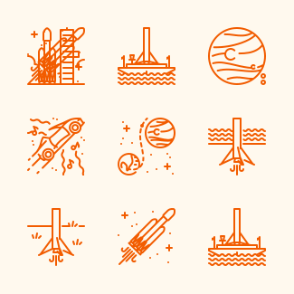Free - Falcon Heavy Demo Mission icons pack