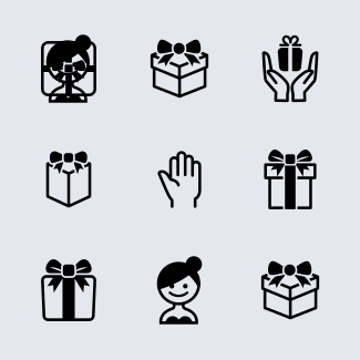 Gift box icons pack