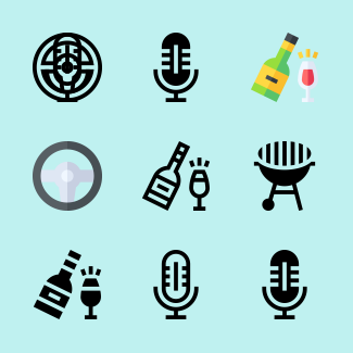 Entertainment icons pack
