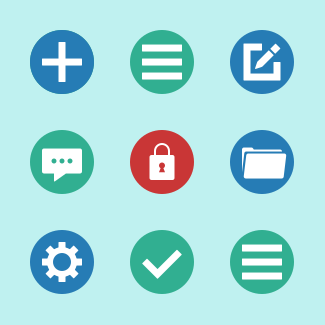 Web UI color icons pack
