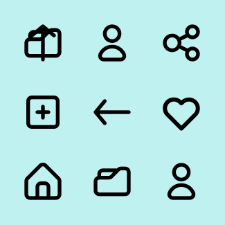 Basic UI Outline - Free icons pack