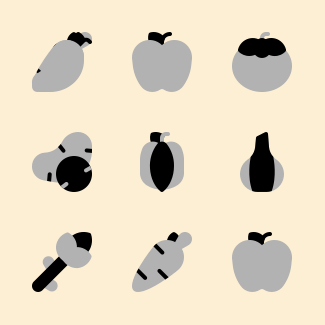 Fruit and Vegetable icons pack