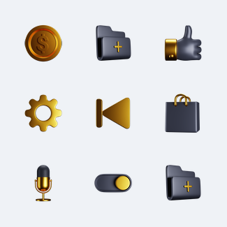 3D Front Premium icons pack