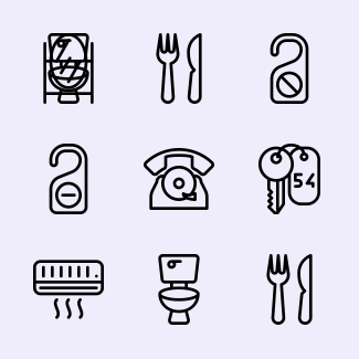 Hotel icons pack
