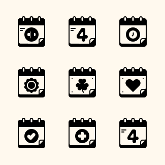 Calendar And Dates icons pack