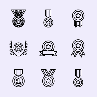 Medals icons pack