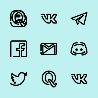 Social Media & Entertainment icons pack