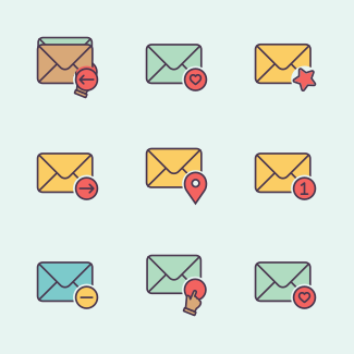 Mail Linefilled icons pack