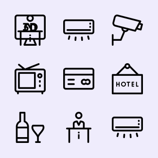 Hotel and services icons pack