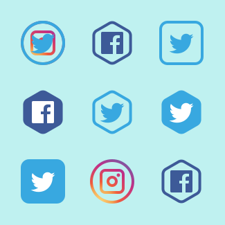 Social media (color) icons pack