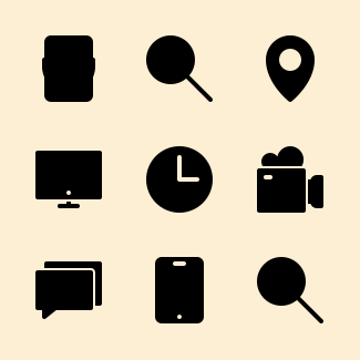 User Interface Glyph icons pack