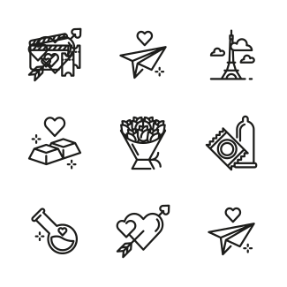 Valentines icons pack