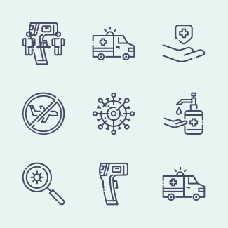 Virus Pandemic icons pack