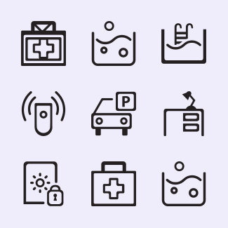 Amenities - Outline icons pack
