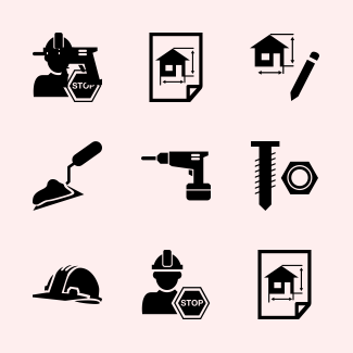 Building trade icons pack