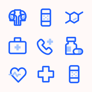 Medical collection icons pack