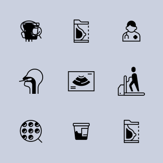 Health Checkup Fill - Medical examination icons pack