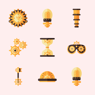 Steampunk Elements icons pack