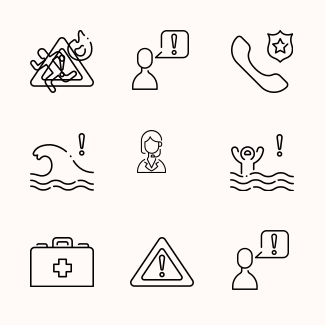 Emergency Outline icons pack