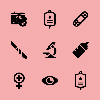 Medical Solid - Take care of yourself icons pack