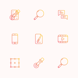 Design Thinking Gradient - Ideate the solution icons pack