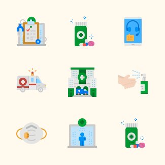 Coronavirus icons pack